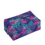 Pink And Blue Tropical Palm Leaf Print Rectangle Tissue Box Cover