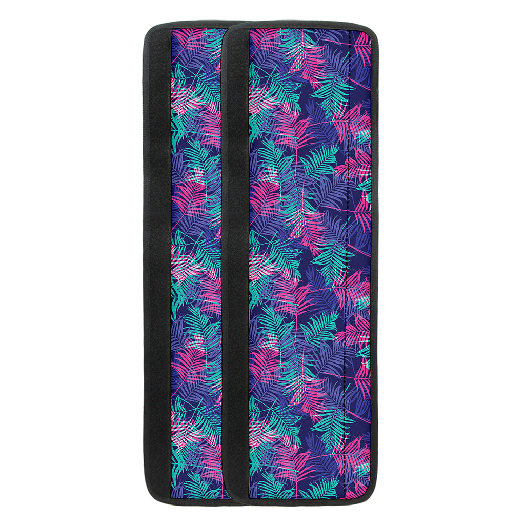Pink And Blue Tropical Palm Leaf Print Refrigerator Handle Covers