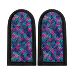 Pink And Blue Tropical Palm Leaf Print Skillet Handle Cover