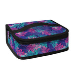 Pink And Blue Tropical Palm Leaf Print Small Lunch Bag