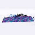 Pink And Blue Tropical Palm Leaf Print Sports Towel