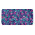 Pink And Blue Tropical Palm Leaf Print Towel