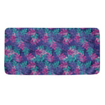 Pink And Blue Tropical Palm Leaf Print Towel