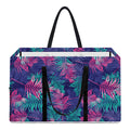 Pink And Blue Tropical Palm Leaf Print Utility Tote Bag