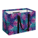 Pink And Blue Tropical Palm Leaf Print Utility Tote Bag