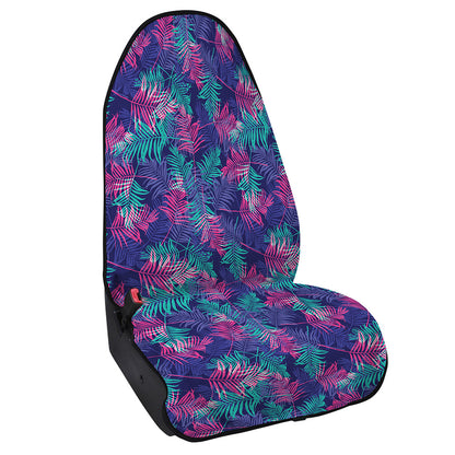 Pink And Blue Tropical Palm Leaf Print Waterproof Car Seat Cover