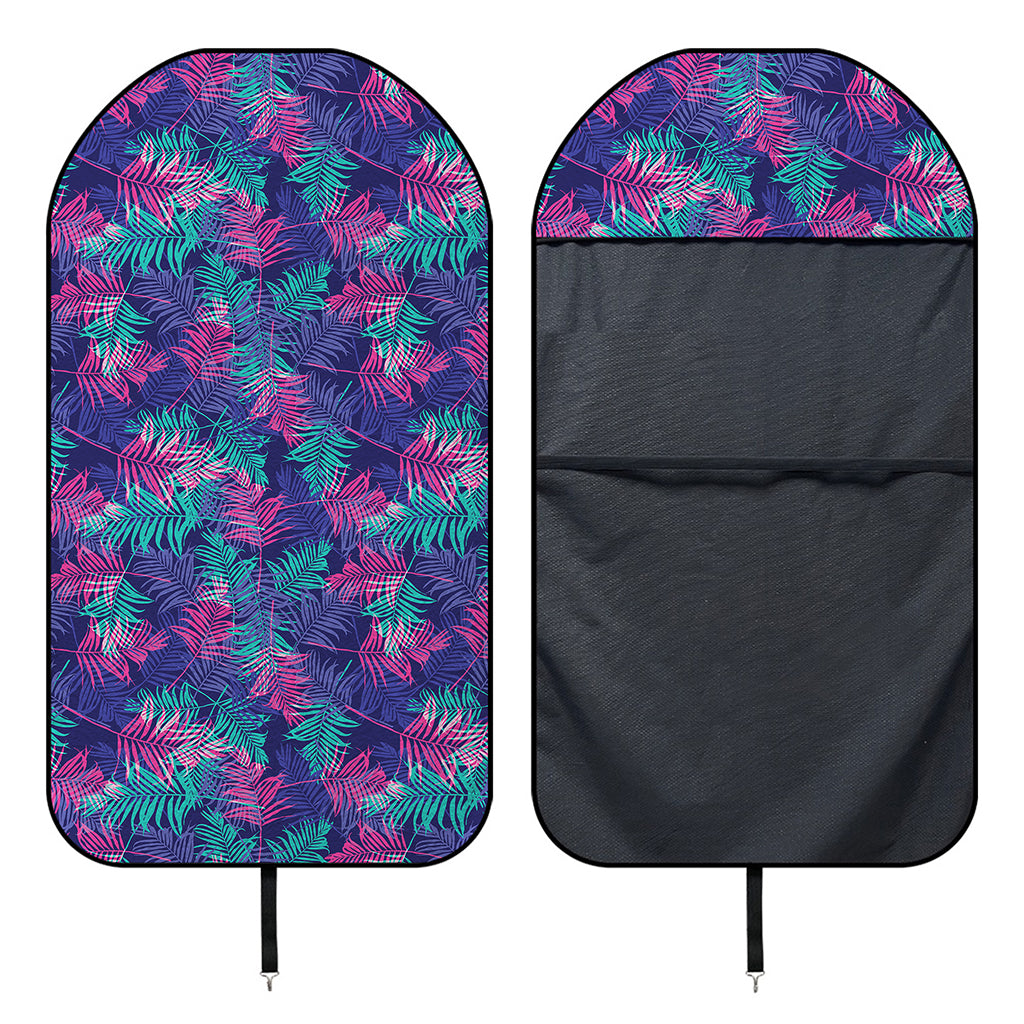 Pink And Blue Tropical Palm Leaf Print Waterproof Car Seat Cover