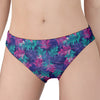 Pink And Blue Tropical Palm Leaf Print Women's Panties