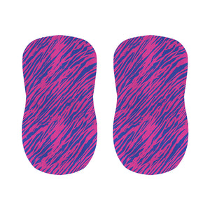 Pink And Blue Zebra Stripes Print Bar Stool Covers