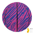 Pink And Blue Zebra Stripes Print Basketball