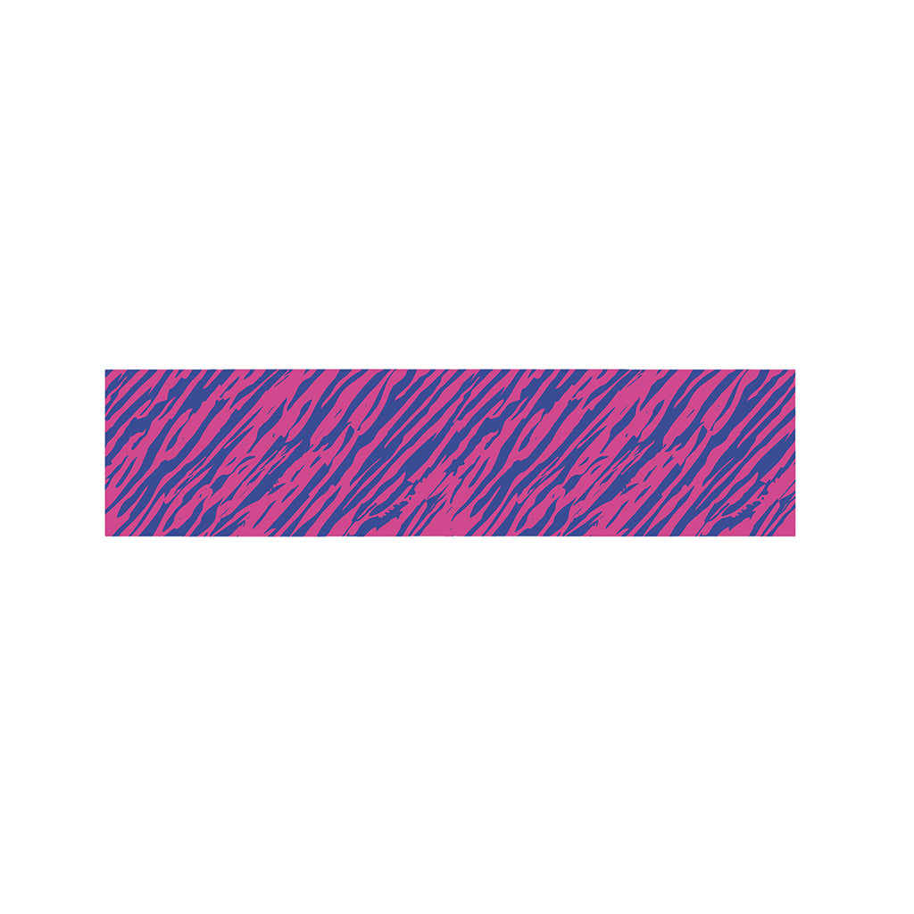 Pink And Blue Zebra Stripes Print Bed Runner