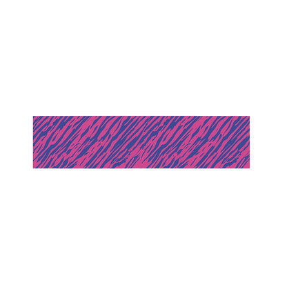 Pink And Blue Zebra Stripes Print Bed Runner