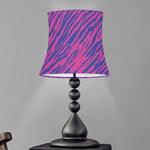 Pink And Blue Zebra Stripes Print Bell Lamp Shade