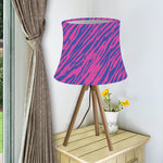 Pink And Blue Zebra Stripes Print Bell Lamp Shade