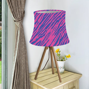 Pink And Blue Zebra Stripes Print Bell Lamp Shade