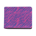 Pink And Blue Zebra Stripes Print Bifold Wallet