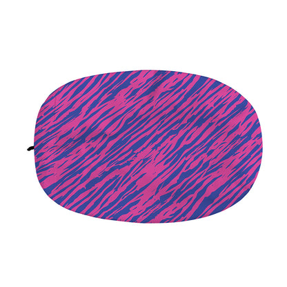Pink And Blue Zebra Stripes Print Car Side Mirror Covers