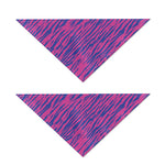 Pink And Blue Zebra Stripes Print Dog Bandana