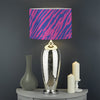 Pink And Blue Zebra Stripes Print Drum Lamp Shade