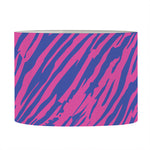 Pink And Blue Zebra Stripes Print Drum Lamp Shade