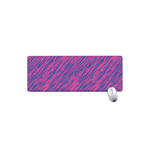 Pink And Blue Zebra Stripes Print Extended Mouse Pad