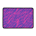 Pink And Blue Zebra Stripes Print Kitchen Mat