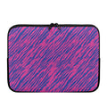 Pink And Blue Zebra Stripes Print Laptop Sleeve