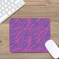 Pink And Blue Zebra Stripes Print Mouse Pad