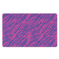 Pink And Blue Zebra Stripes Print Polyester Doormat