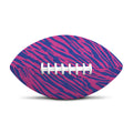 Pink And Blue Zebra Stripes Print Rugby Ball