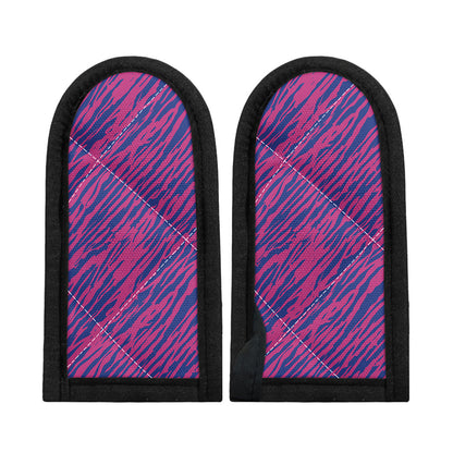 Pink And Blue Zebra Stripes Print Skillet Handle Cover