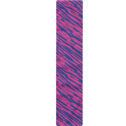Pink And Blue Zebra Stripes Print Table Runner