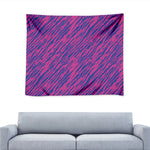 Pink And Blue Zebra Stripes Print Tapestry