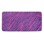 Pink And Blue Zebra Stripes Print Towel