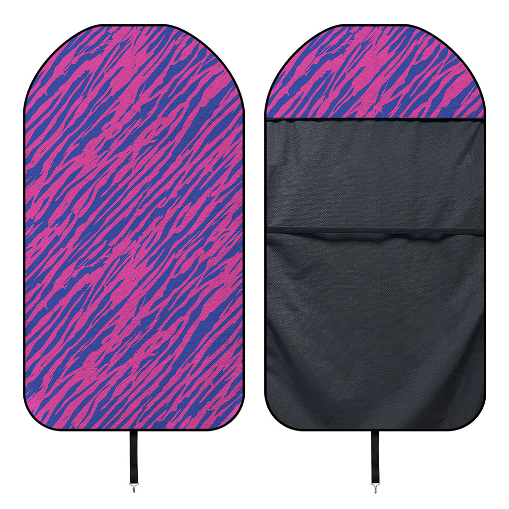 Pink And Blue Zebra Stripes Print Waterproof Car Seat Cover