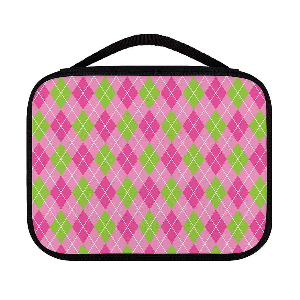 Pink And Green Argyle Pattern Print Classic Bible Case