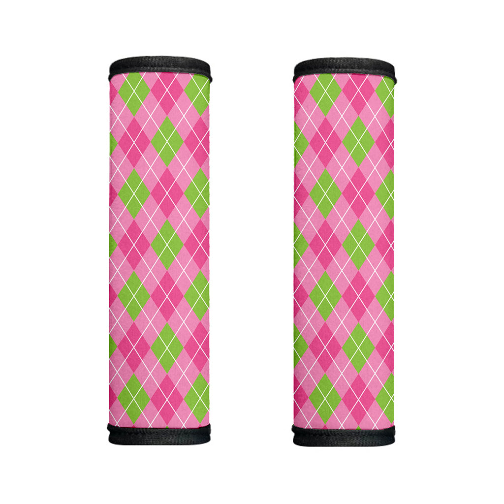 Pink And Green Argyle Pattern Print Handle Covers