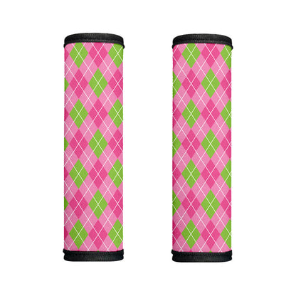Pink And Green Argyle Pattern Print Handle Covers