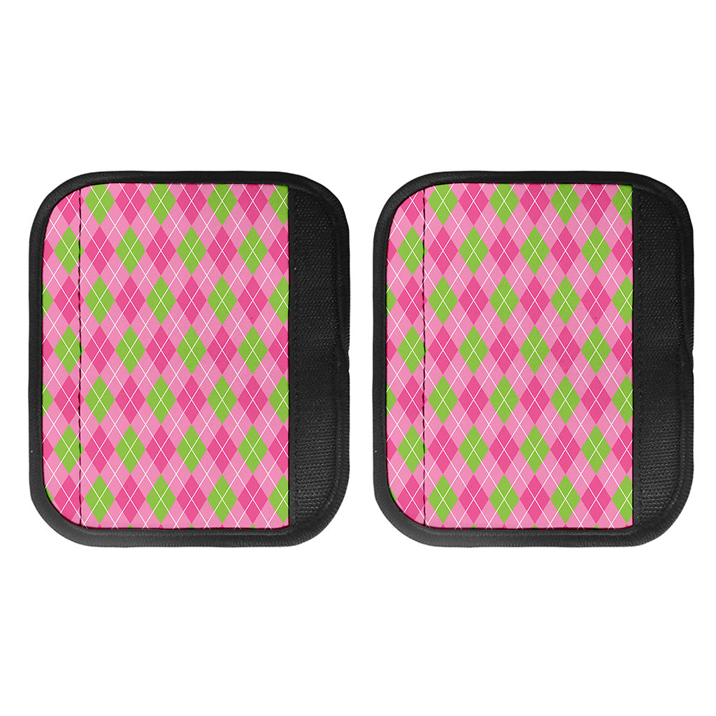 Pink And Green Argyle Pattern Print Handle Covers