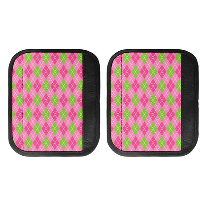 Pink And Green Argyle Pattern Print Handle Covers