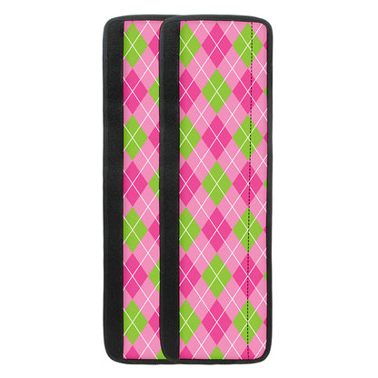 Pink And Green Argyle Pattern Print Refrigerator Handle Covers