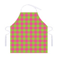 Pink And Green Buffalo Plaid Print Adjustable Apron