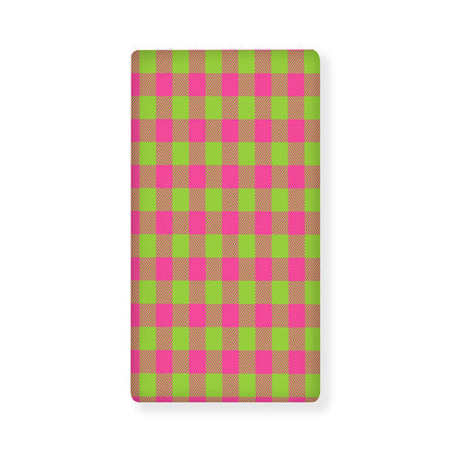 Pink And Green Buffalo Plaid Print Baby Crib Sheet
