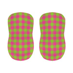 Pink And Green Buffalo Plaid Print Bar Stool Covers