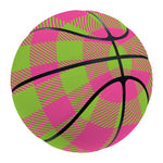 Pink And Green Buffalo Plaid Print Basketball