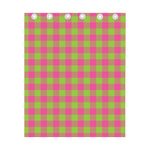 Pink And Green Buffalo Plaid Print Curtain