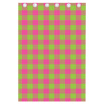 Pink And Green Buffalo Plaid Print Curtain