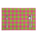 Pink And Green Buffalo Plaid Print Placemat