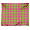 Pink And Green Buffalo Plaid Print Tapestry