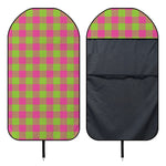 Pink And Green Buffalo Plaid Print Waterproof Car Seat Cover